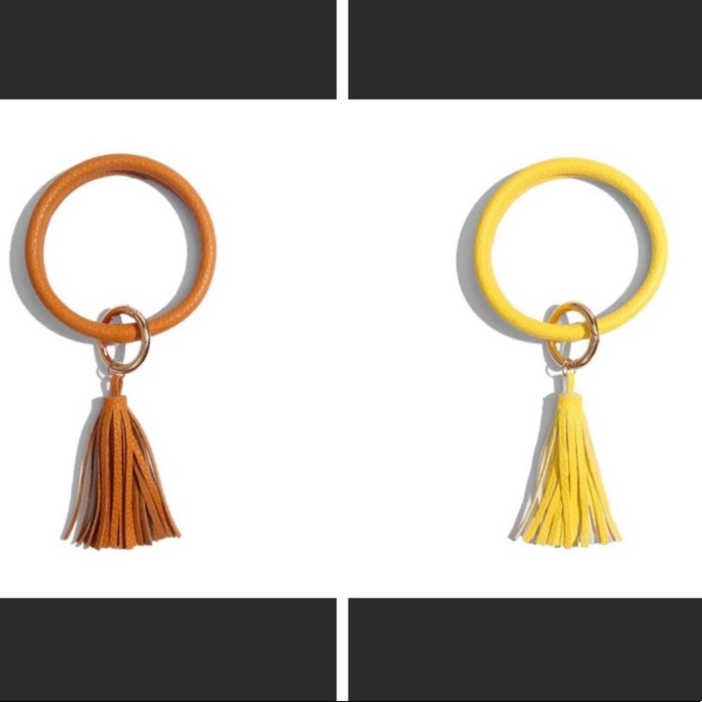 🔻Buy 2, get one FREE! ⭐️Only TAN or YELLOW left; Tassel, wrist key chain